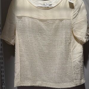 Madewell Cream Textured Blouse